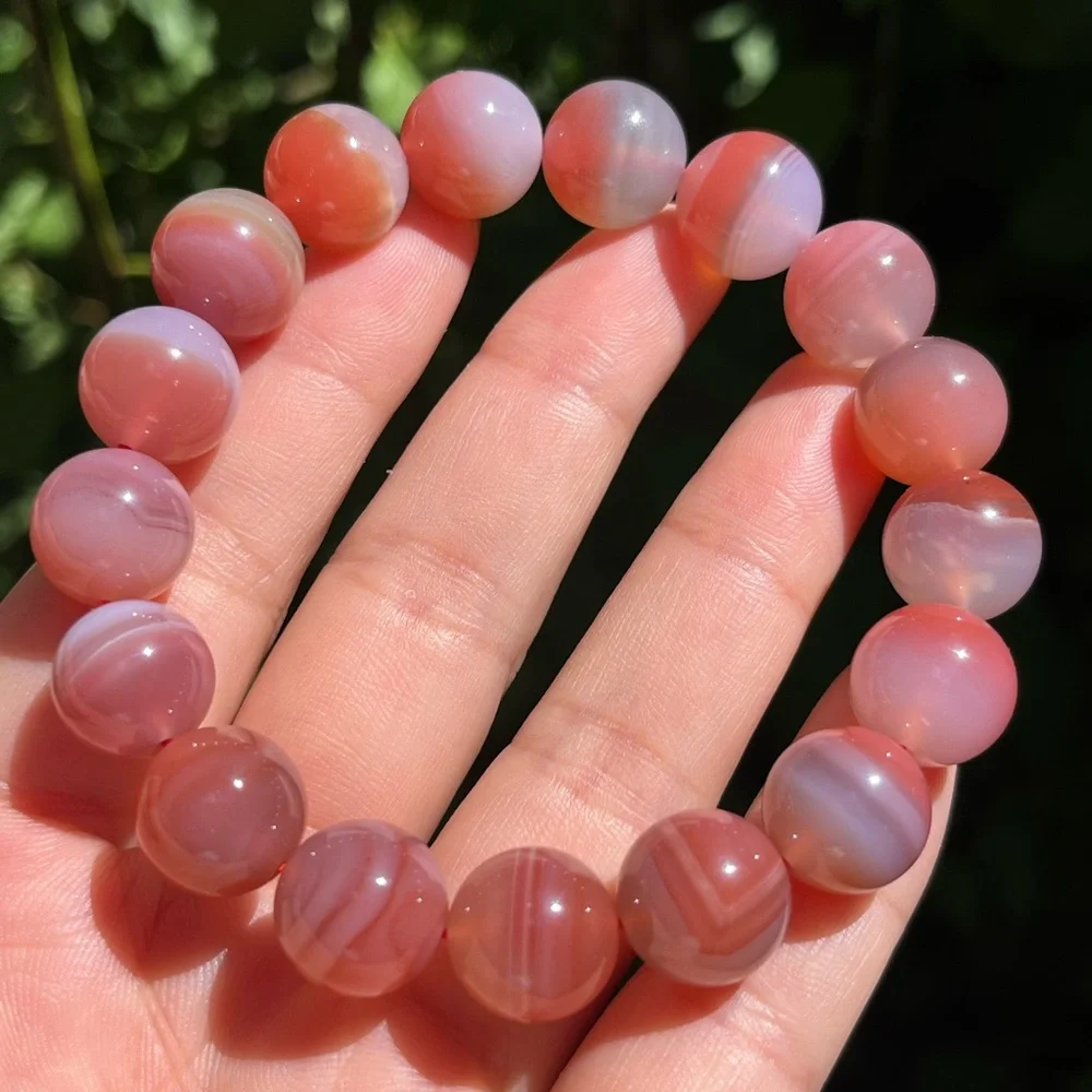 12.5mm Stretchable Red Yanyuan agate bracelet‎
